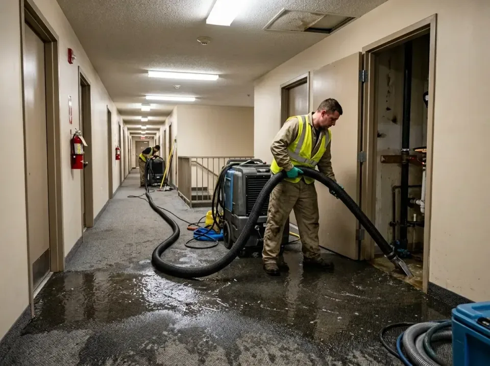multi-unit-apartment-hallway-f-005 — frequently asked questions, Emergency Burst Pipe Water Extraction & Removal in Green Ri…
